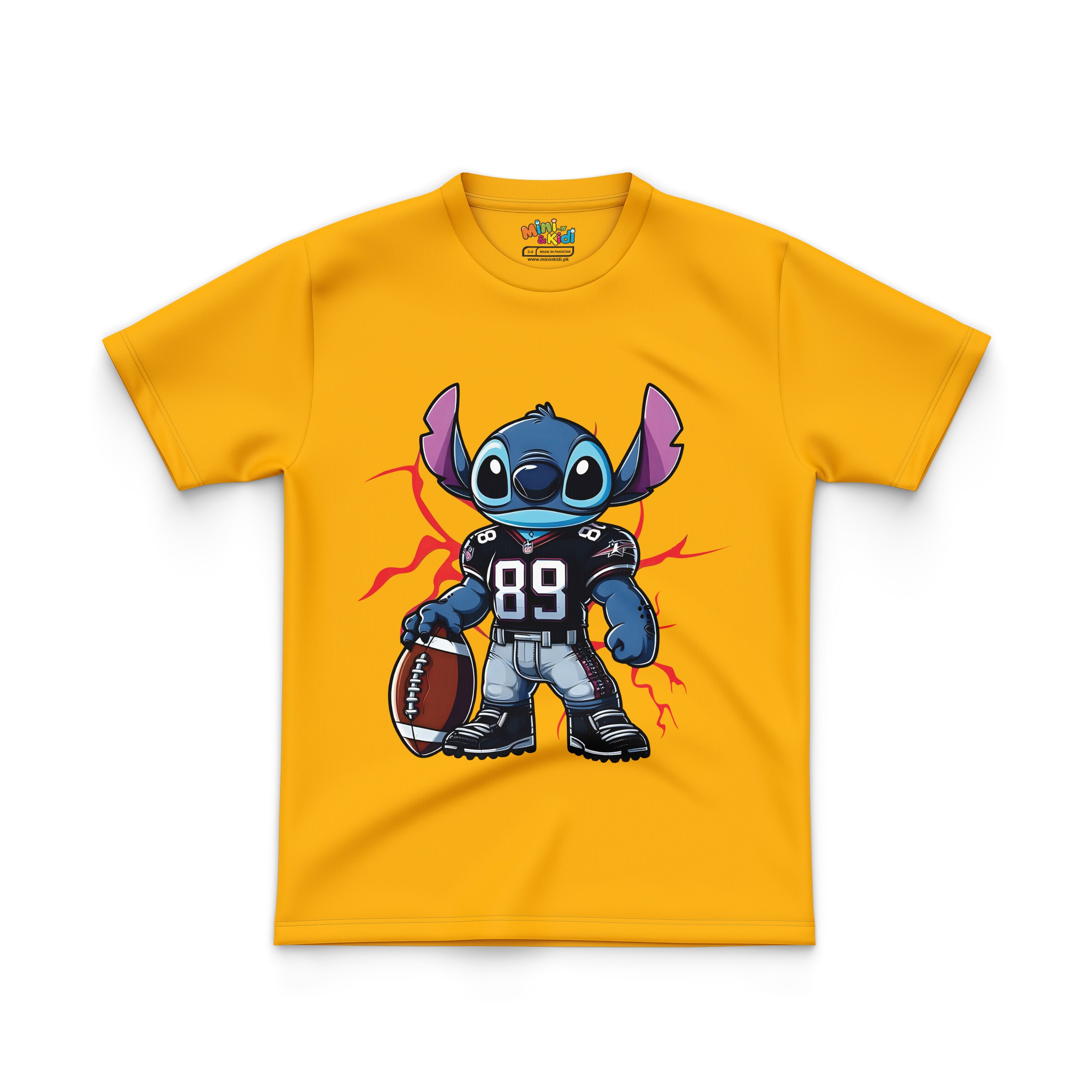 STITCH holding football